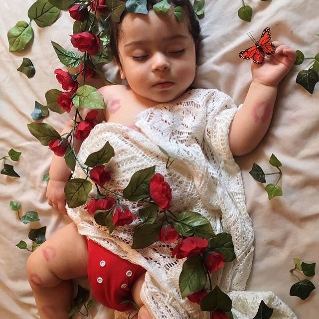 ALVABABY Reusable Cloth Diaper Cover with Double Gussets One Size-Red(DC-B07)