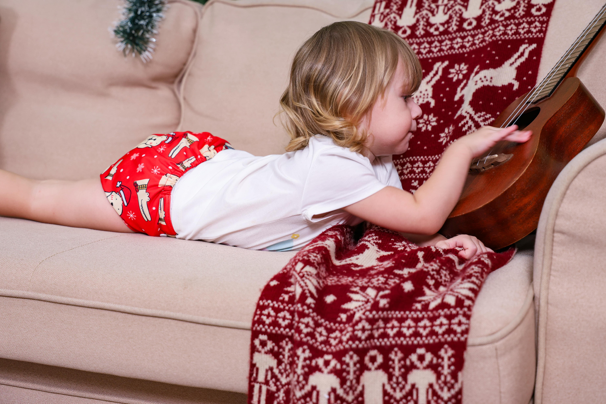 Christmas Cloth Diaper One Size Adjustable Reusable Diapers for Babies-(QD95A)