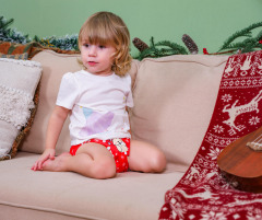 ALVABABY Christmas One Size Positioning Printed Cloth Diaper-(QD95A)