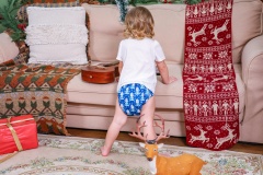 Christmas Cloth Diaper One Size Adjustable Reusable Diapers for Babies-Snowman(QD91A)
