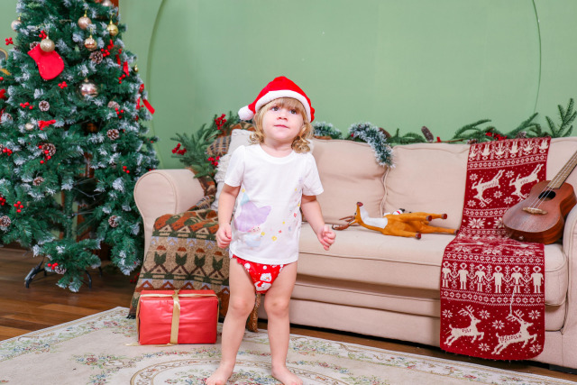 Christmas Cloth Diaper One Size Adjustable Reusable Diapers for Babies-Snowman(QD94A)