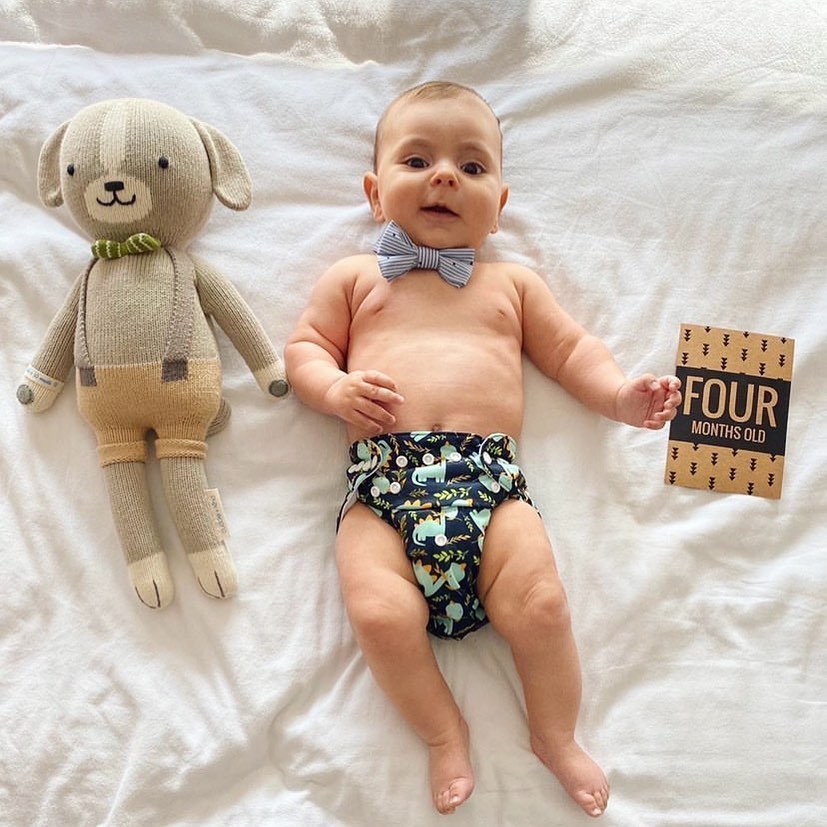 Reusable Cloth Diaper Cover with Snap Closure Cloth Diaper Shell for Prefold Flat or Fitted Diaper Inserts-(DC-H228)