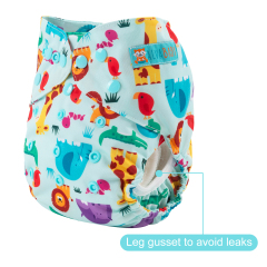Reusable Cloth Diaper Cover with Snap Closure Cloth Diaper Shell for Prefold Flat or Fitted Diaper Inserts(DC-YA37)
