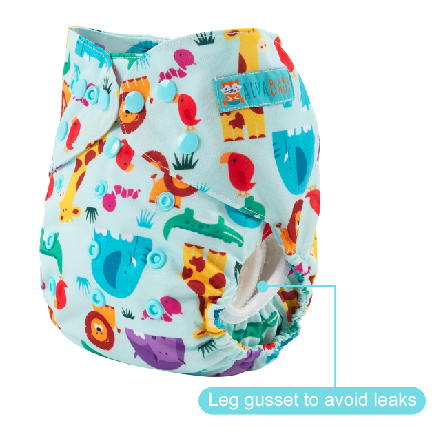 Reusable Cloth Diaper Cover with Snap Closure Cloth Diaper Shell for Prefold Flat or Fitted Diaper Inserts(DC-YA37)