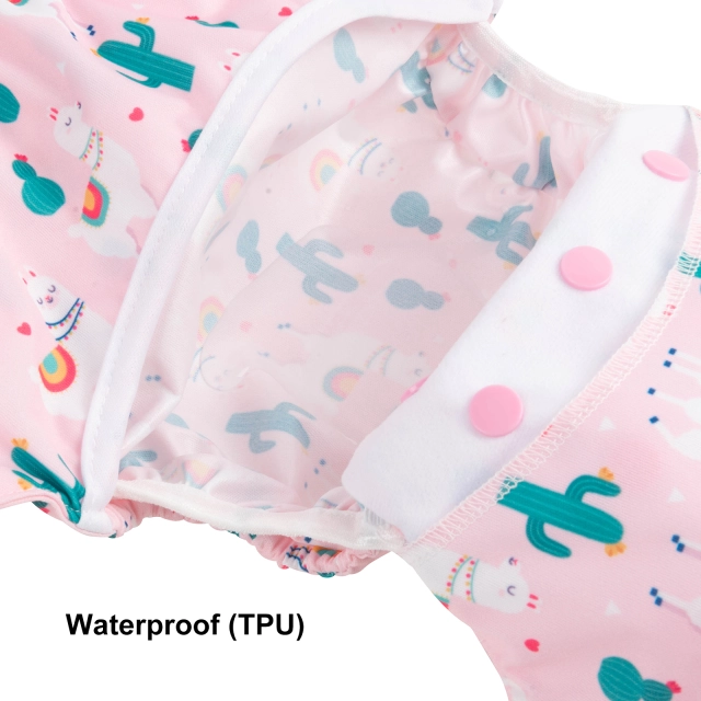 Reusable Cloth Diaper Cover with Snap Closure Cloth Diaper Shell for Prefold Flat or Fitted Diaper Inserts- Flower(DC-H065)