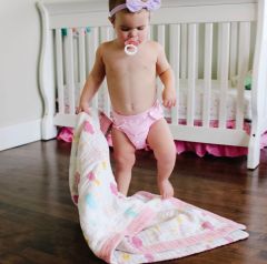 Reusable Cloth Diaper Cover with Snap Closure Cloth Diaper Shell for Prefold Flat or Fitted Diaper Inserts-Pink(DC-B18)