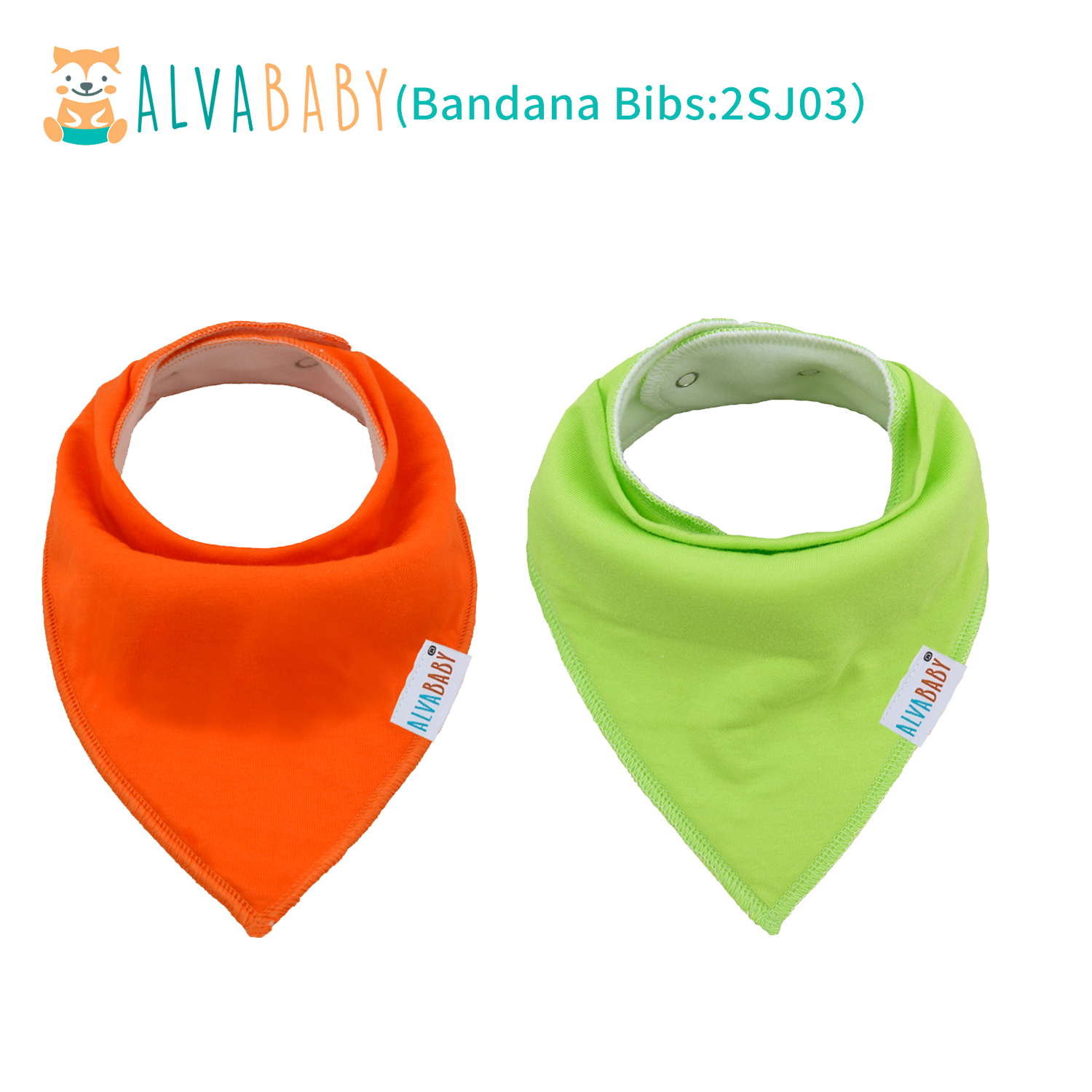 ALVABABY Baby Drool Bandana Bibs 2  Pieces