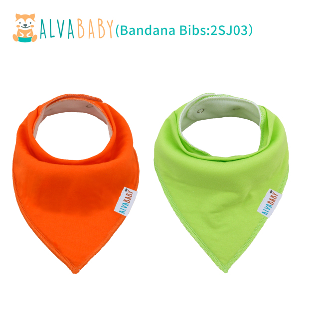ALVABABY Baby Drool Bandana Bibs 2  Pieces