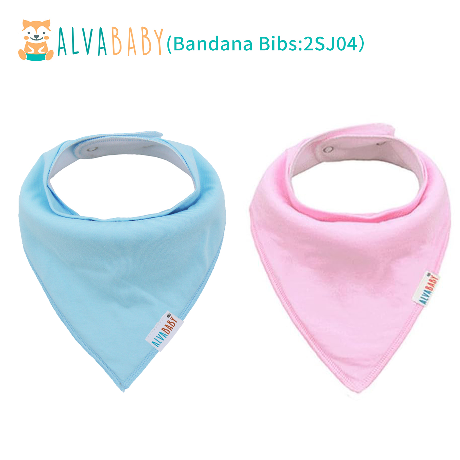 ALVABABY Baby Drool Bandana Bibs 2  Pieces