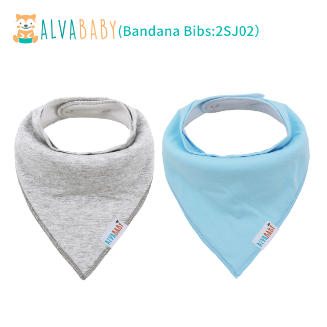 ALVABABY Baby Drool Bandana Bibs 2  Pieces