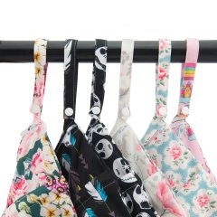 ALVABABY Diaper Wet/Dry Bag Waterproof Reusable with Two Zippered Pockets for Cloth Diapers, Swimsuits, Travel, and Gym (L-YDP152A)