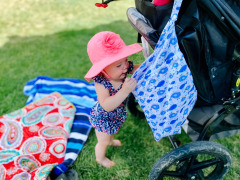 ALVABABY Diaper Wet/Dry Bag Waterproof Reusable with Two Zippered Pockets for Cloth Diapers, Swimsuits, Travel, and Gym (L-SW99A)