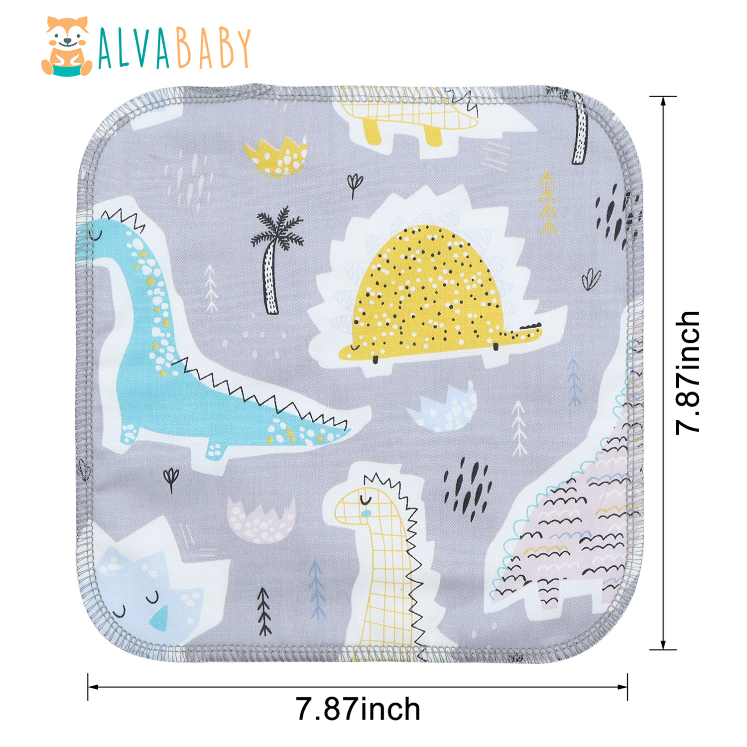 ALVABABY Baby Cotton&Bamboo Wipes Soft and Comfortable Saliva Towel (6BW10)