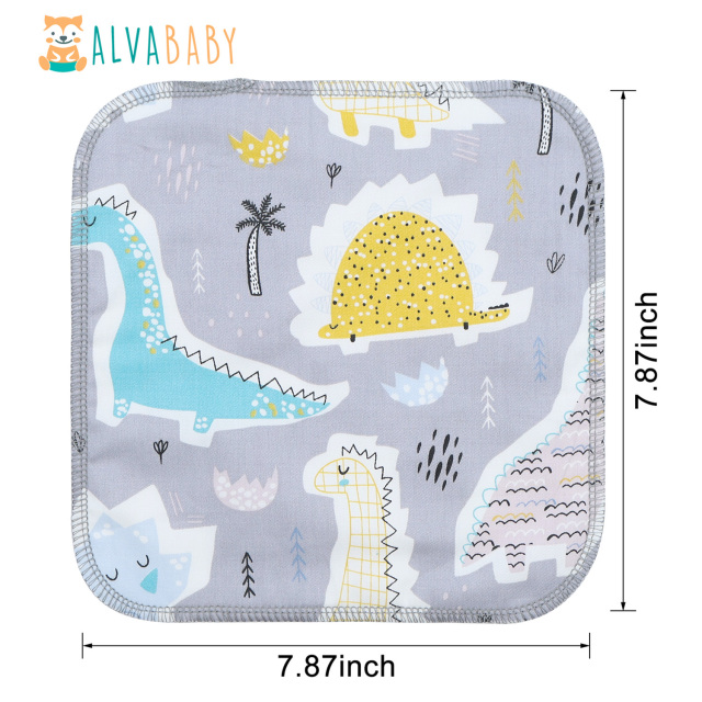 ALVABABY Baby Cotton&Bamboo Wipes Soft and Comfortable Saliva Towel (6BW09)