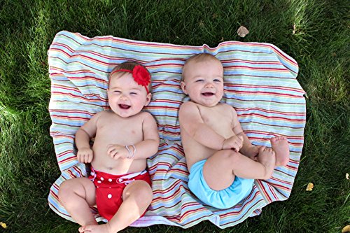 ALVABABY Solid Cloth Diaper - One Size Adjustable Washable & Reusable Diaper with Pocket for Babies (Light blue, B03A)