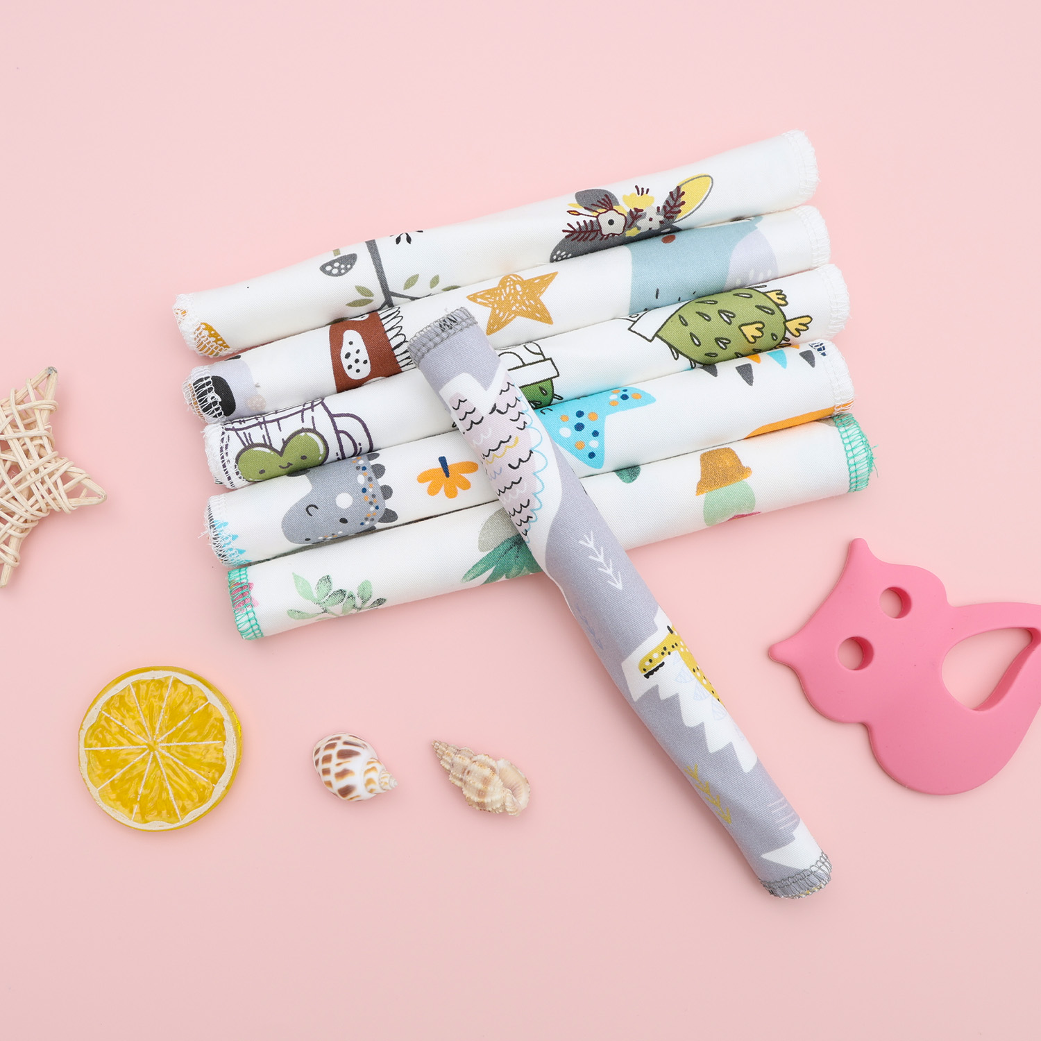 ALVABABY Baby Cotton&Bamboo Wipes Soft and Comfortable Saliva Towel (6BW10)