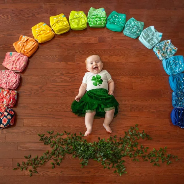 ALVABABY Solid Cloth Diaper - One Size Adjustable Washable & Reusable Diaper with Pocket for Babies (B10A Green)