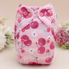 Newborn all In One Diaper with Pocket Sewn-in one Newborn 4-layer Bamboo blend insert-Cherry(SAO-EW27A)