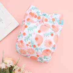 Reusable Cloth Diaper Cover with Snap Closure Cloth Diaper Shell for Prefold Flat or Fitted Diaper Inserts -Lemon(DC-EW28A)