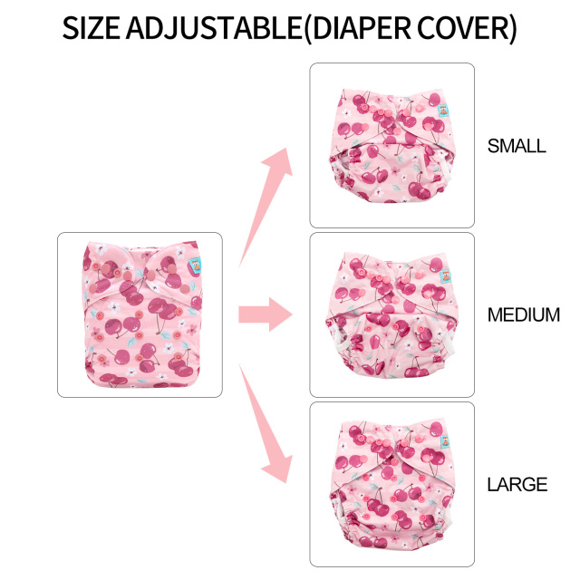 Reusable Cloth Diaper Cover with Snap Closure Cloth Diaper Shell for Prefold Flat or Fitted Diaper Inserts -(DC-EW27A)