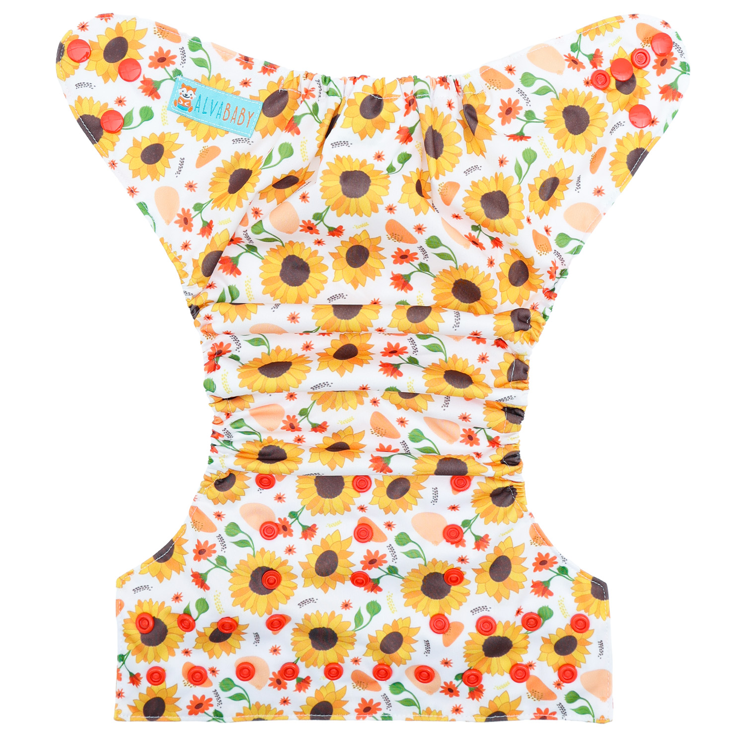 ALVABABY AWJ Lining Cloth Diaper with Tummy Panel for Babies -Sunflower (WJT-EW33A)