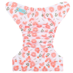 ALVABABY AWJ Lining Cloth Diaper with Tummy Panel for Babies -Orange (WJT-EW31A)