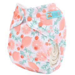 ALVABABY AWJ Lining Cloth Diaper with Tummy Panel for Babies -Orange (WJT-EW28A)