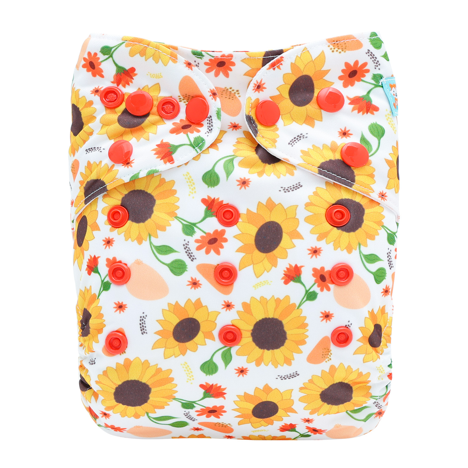 ALVABABY AWJ Lining Cloth Diaper with Tummy Panel for Babies -Sunflower (WJT-EW33A)