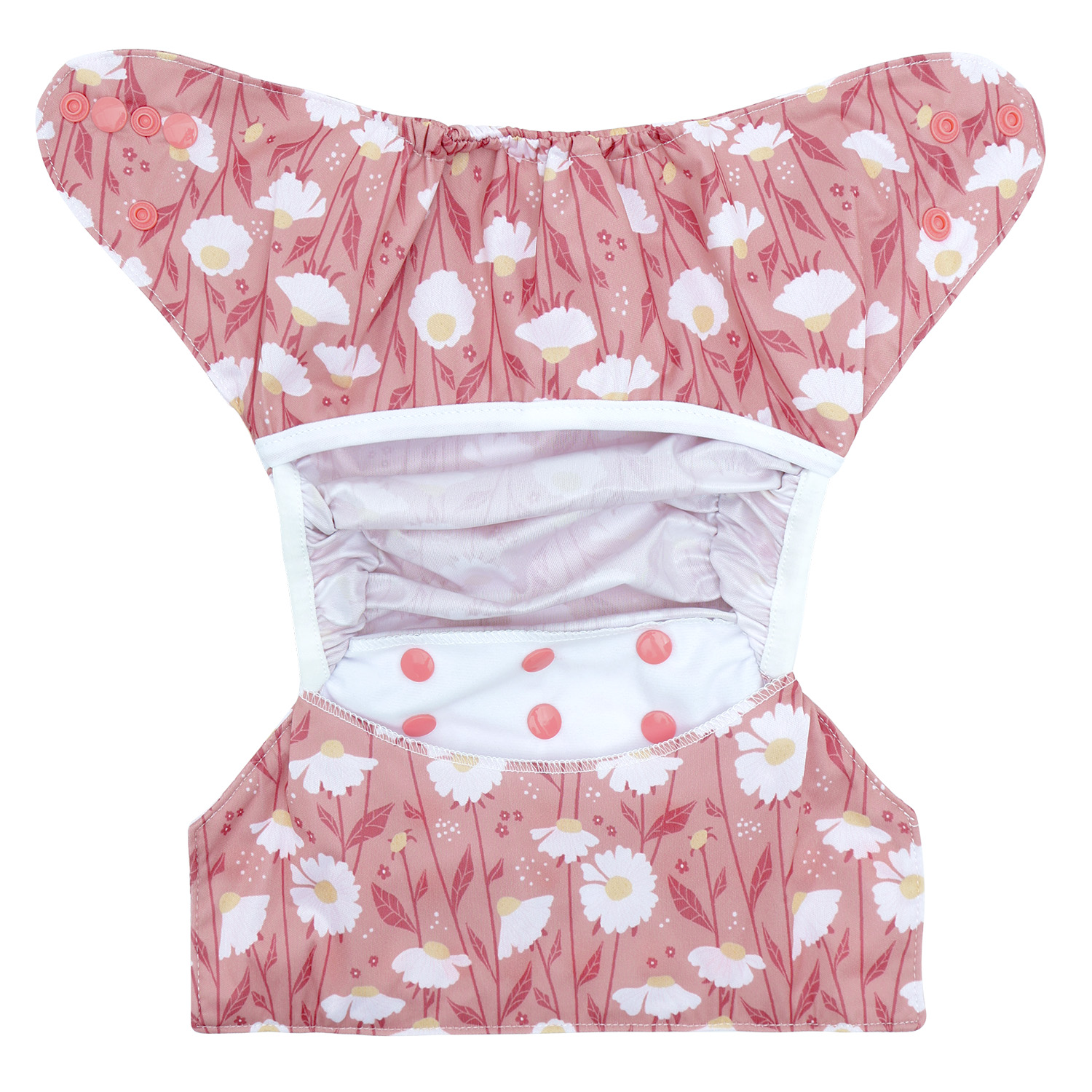 Reusable Cloth Diaper Cover with Snap Closure Cloth Diaper Shell for Prefold Flat or Fitted Diaper Inserts -Flowers(DC-EW29A)