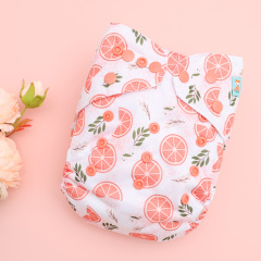 ALVABABY AWJ Lining Cloth Diaper with Tummy Panel for Babies -Orange (WJT-EW31A)