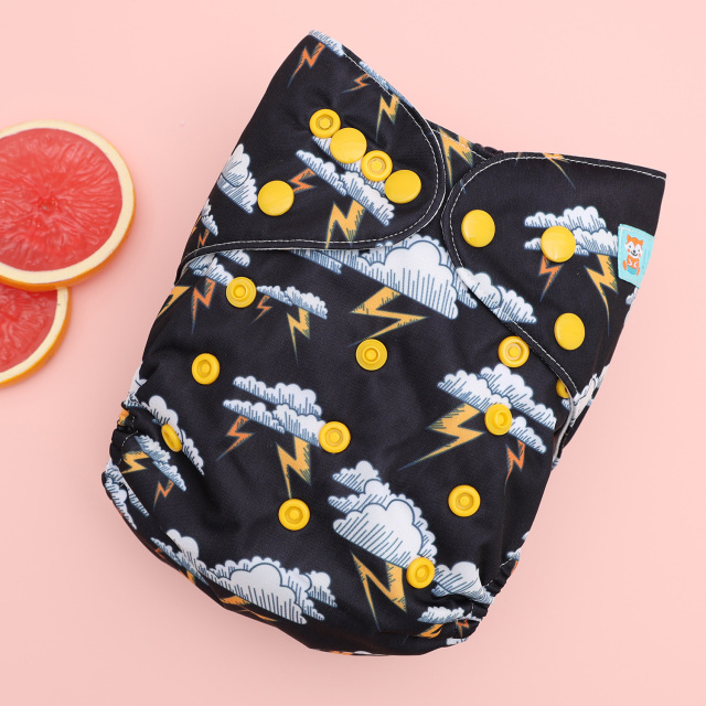 ALVABABY AWJ Lining Cloth Diaper with Tummy Panel for Babies  (WJT-ED23A)