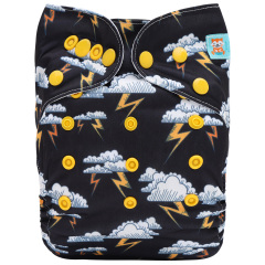 ALVABABY AWJ Lining Cloth Diaper with Tummy Panel for Babies  (WJT-ED23A)