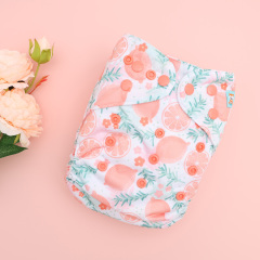 ALVABABY AWJ Lining Cloth Diaper with Tummy Panel for Babies -Orange (WJT-EW28A)