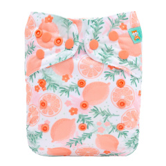 ALVABABY AWJ Lining Cloth Diaper with Tummy Panel for Babies -Orange (WJT-EW28A)