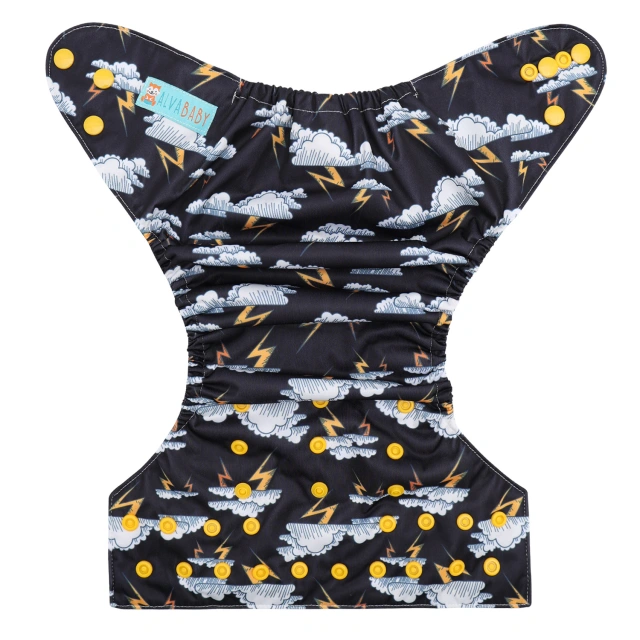 ALVABABY AWJ Lining Cloth Diaper with Tummy Panel for Babies  (WJT-ED23A)