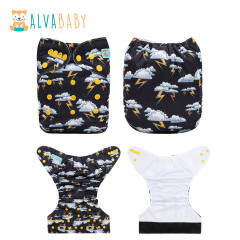 ALVABABY AWJ Lining Cloth Diaper with Tummy Panel for Babies  (WJT-ED23A)