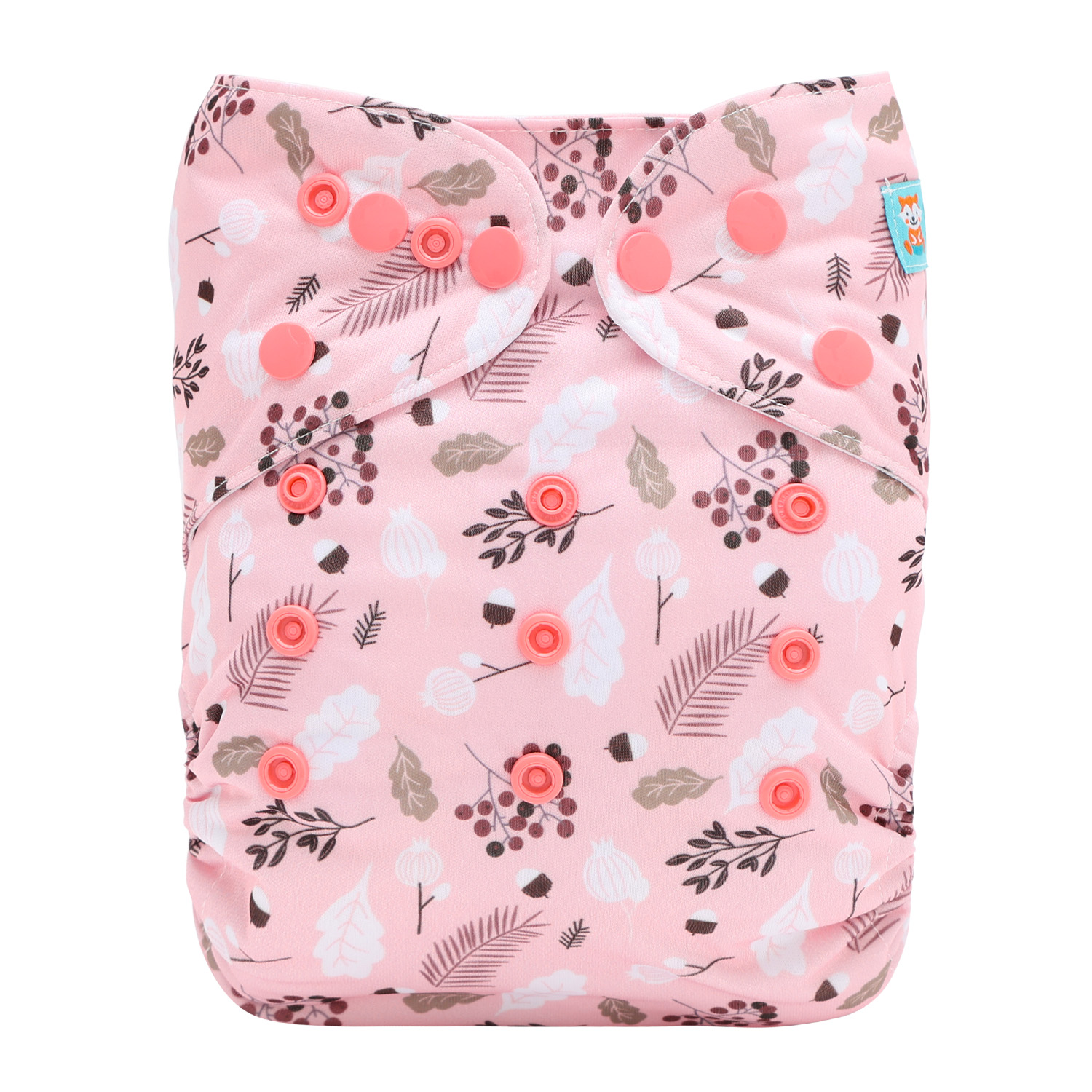 ALVABABY AWJ Lining Cloth Diaper with Tummy Panel for Babies -Flowers (WJT-EW30A)