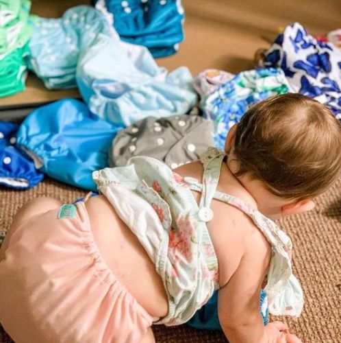 ALVABABY Newborn Velcro Cloth Diaper, Adjustable Reusable Hook & Loop Cloth Diaper for Baby under 12lbs (VB19A Pink)