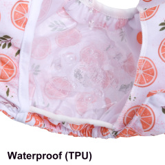 Reusable Cloth Diaper Cover with Snap Closure Cloth Diaper Shell for Prefold Flat or Fitted Diaper Inserts -Orange(DC-EW31A)