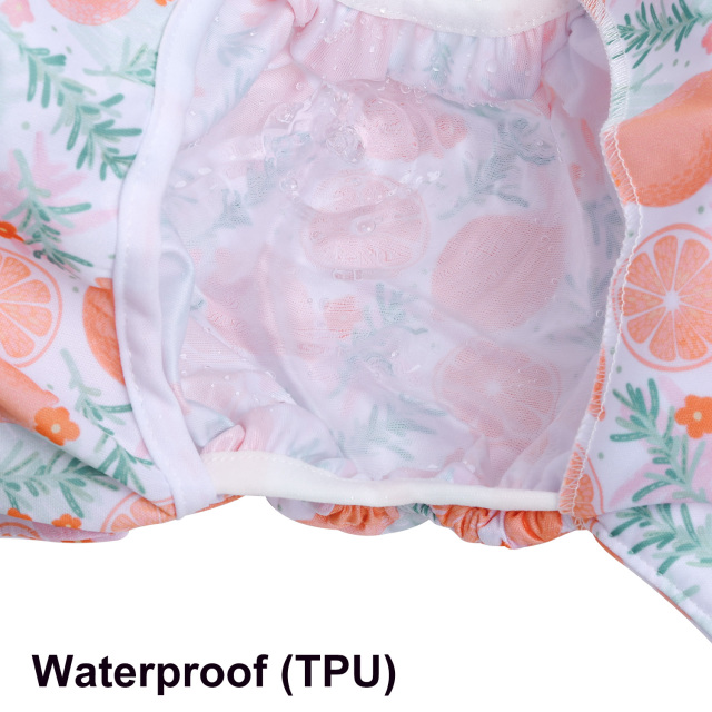 Reusable Cloth Diaper Cover with Snap Closure Cloth Diaper Shell for Prefold Flat or Fitted Diaper Inserts -Lemon(DC-EW28A)
