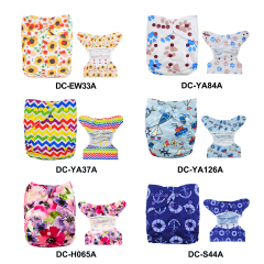 (All patterns) Baby Reusable Cloth Diaper Covers with Snap Closure One Size Cloth Diaper Shell for Prefold Flat or Fitted Diaper Inserts