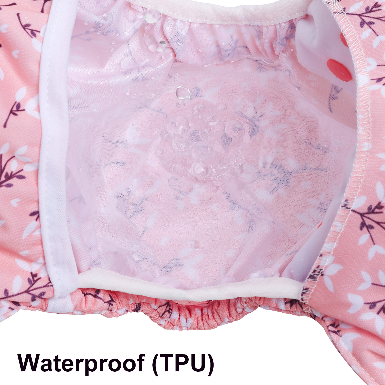 Reusable Cloth Diaper Cover with Snap Closure Cloth Diaper Shell for Prefold Flat or Fitted Diaper Inserts -Flowers(DC-EW32A)