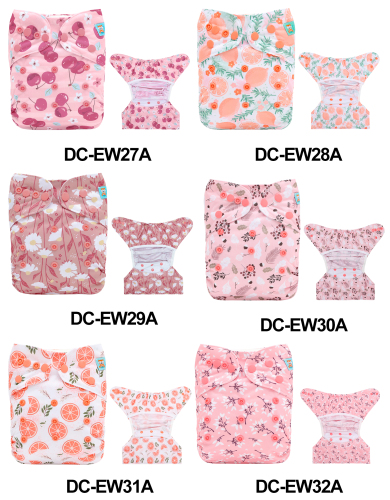 (Various Patterns) Cloth Diaper Covers - One Size Adjustable & Reusable Diaper Outers for Prefold Flat or Fitted Diapers