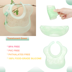 Silicone Baby Bib Lightweight Design Eases Pressure Bruising for Infants & Toddlers (SI03A)