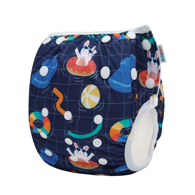 ALVABABY One Size Positioning  Printed Swim Diaper -(SWD-BS107A)
