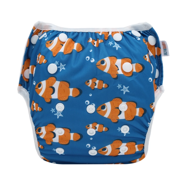 ALVABABY Reusable Swim Diaper Adjustable One Size Swimwear for