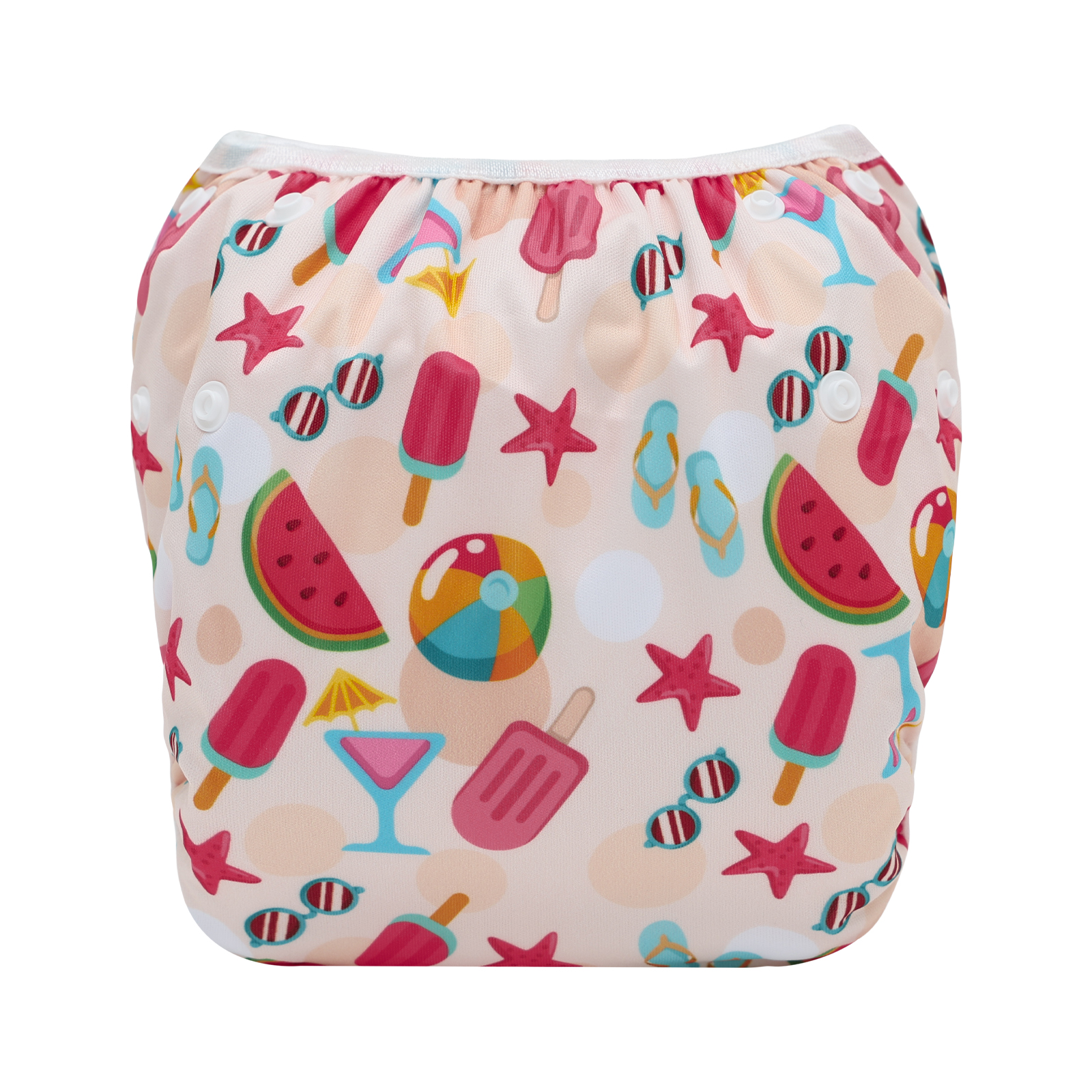 ALVABABY Reusable Swim Diaper - Adjustable One Size Swimwear for Infants & Toddlers (Summer SW-BS103A)