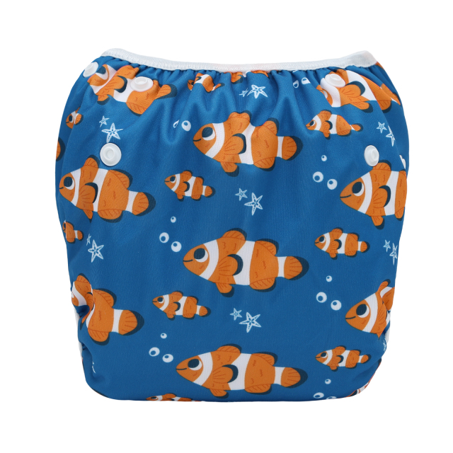 ALVABABY One Size Positioning  Printed Swim Diaper -(SWD-BS105A)