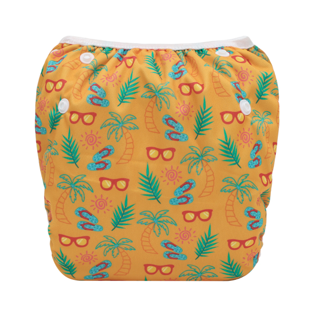 ALVABABY One Size Positioning  Printed Swim Diaper -(SWD-BS100A)
