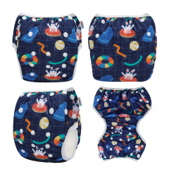 ALVABABY One Size Positioning  Printed Swim Diaper -(SWD-BS107A)